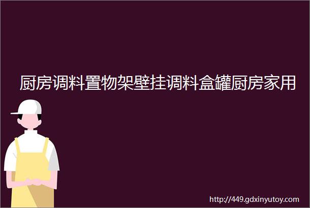 厨房调料置物架壁挂调料盒罐厨房家用