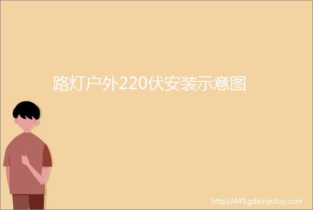 路灯户外220伏安装示意图