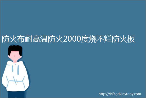 防火布耐高温防火2000度烧不烂防火板