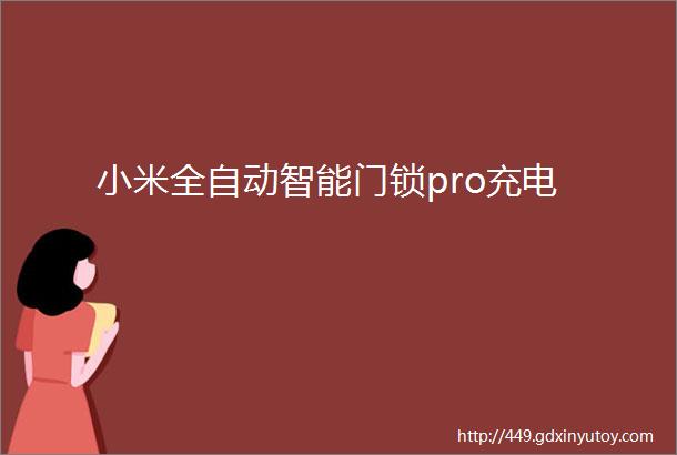 小米全自动智能门锁pro充电